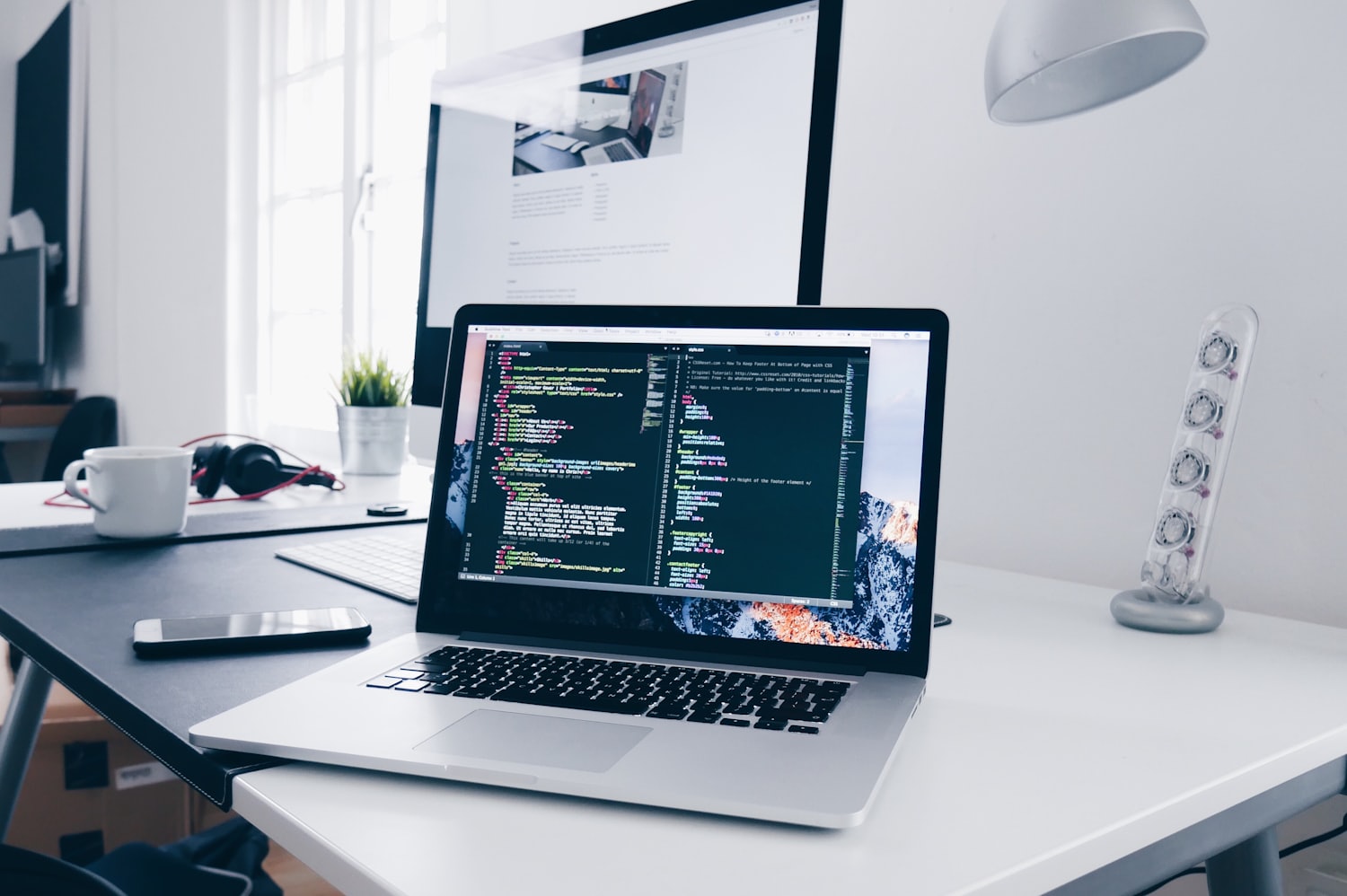 Custom code on a developer's screen