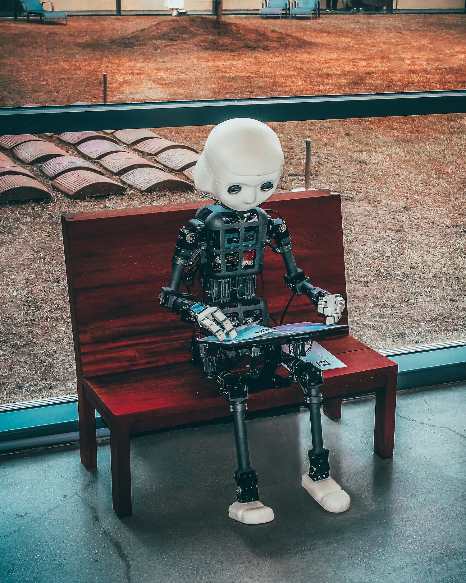 An AI robot representing an autonomous outbound agent
