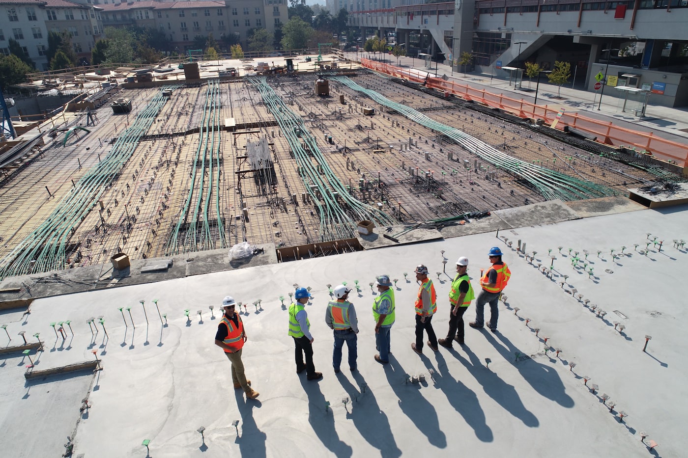A construction site in progress