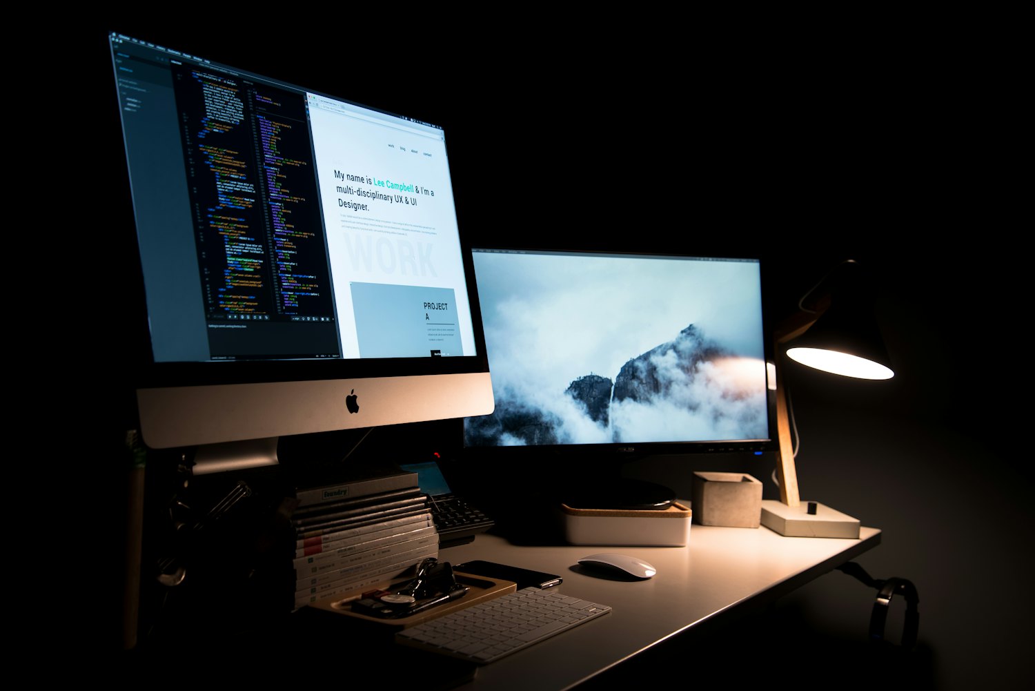 A studio workspace where websites and campaigns are built