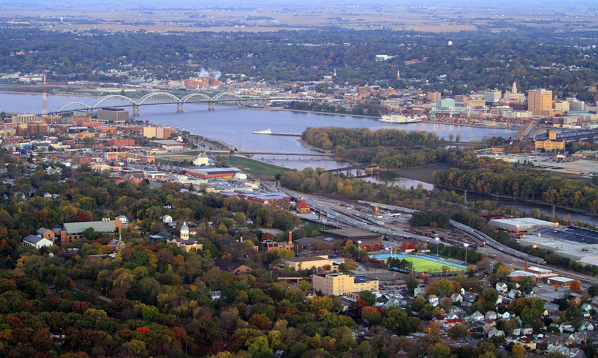 Quad Cities aerial view