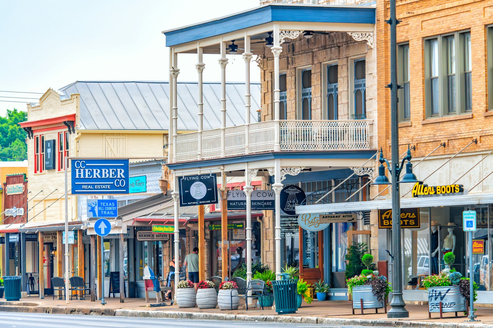 Historic Main Street storefronts representing local Quad Cities small businesses that need Apple Business Connect for small business visibility